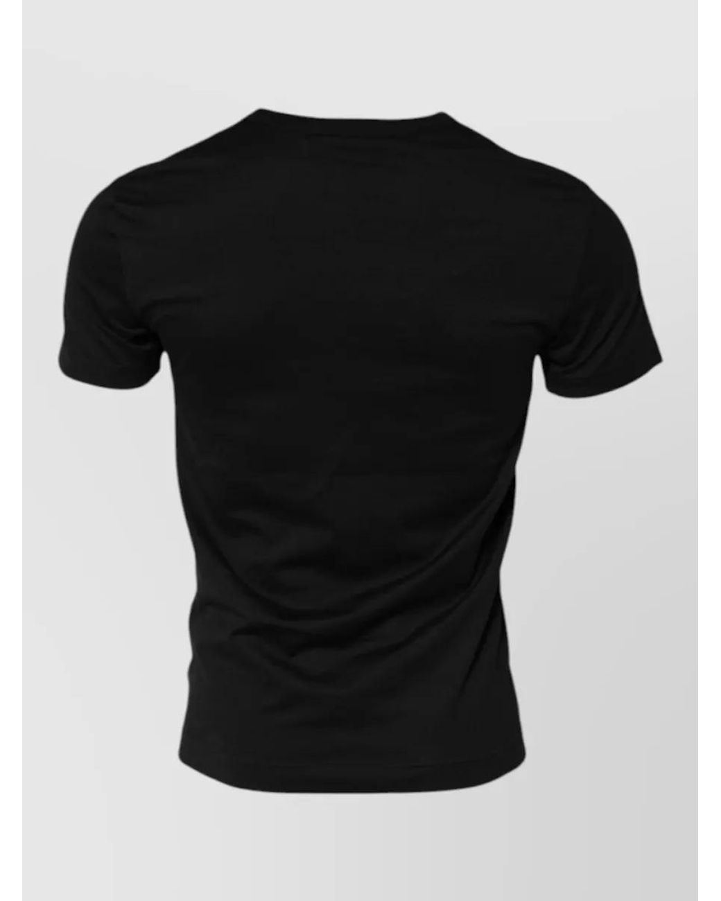 Dolce & Gabbana Black Cotton Slim-Fit Crewneck Short-Sleeve T-Shirt for men