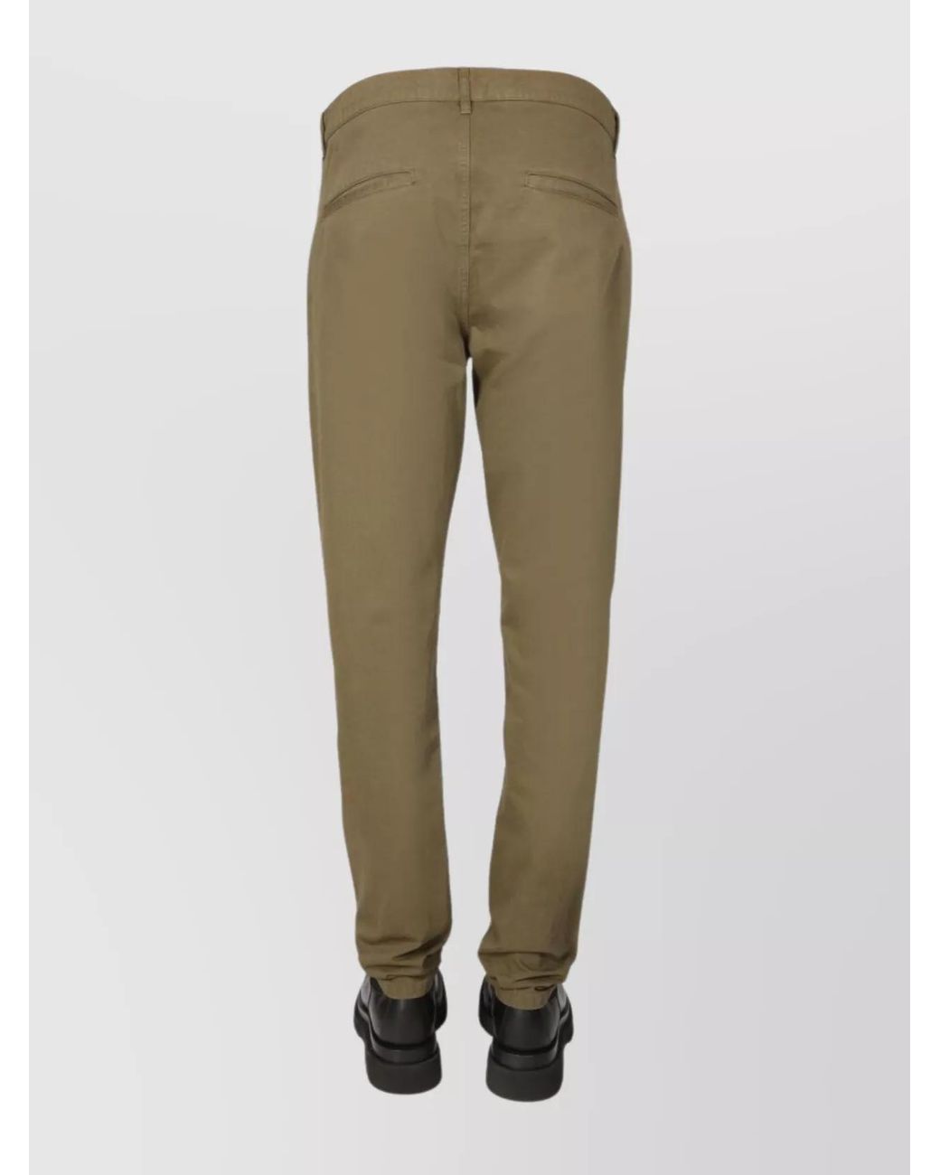 Aspesi Natural Cotton Tapered Chino Trousers for men