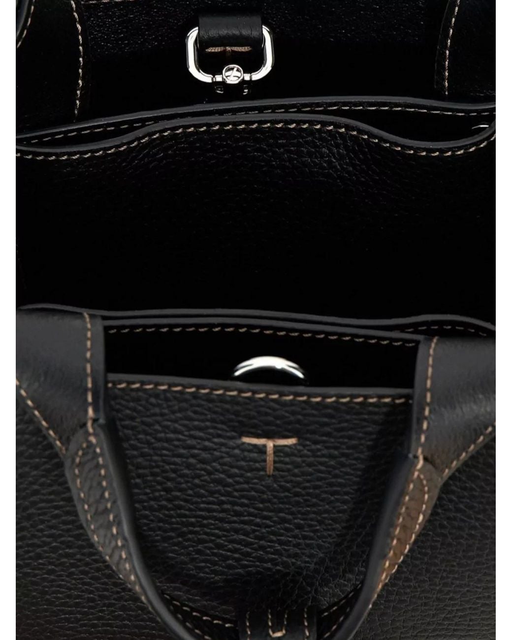 Tod's Black T Timeless Micro Leather Shoulder Bag