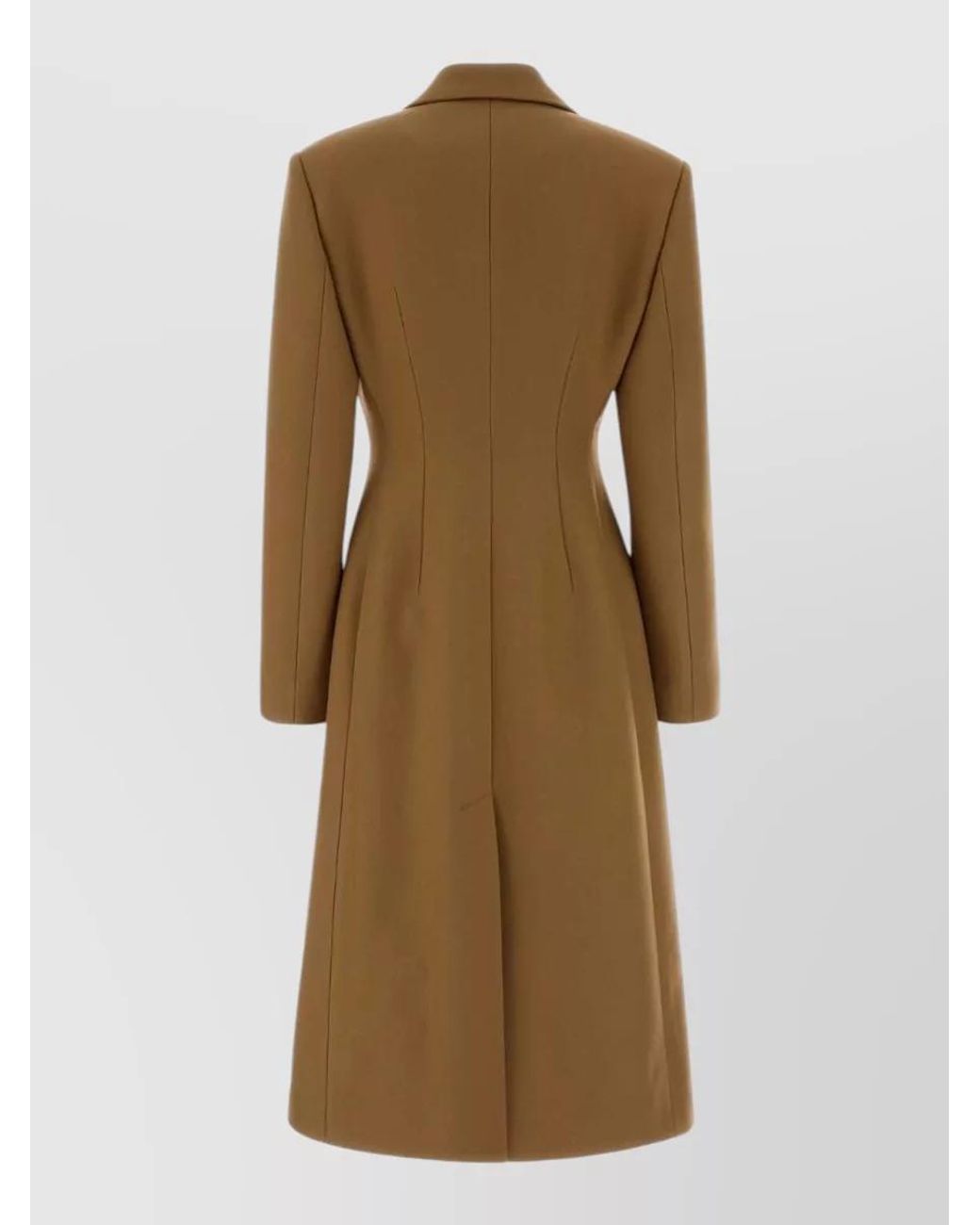 Balenciaga Natural Cashmere Wool Single-Breasted Coat