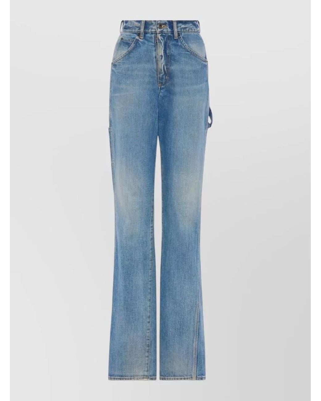 Maison Margiela Blue Denim High-Rise Straight-Leg Jeans