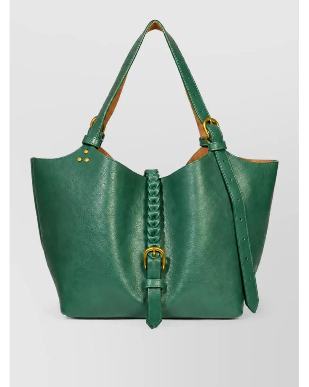 Jérôme Dreyfuss Green Leather Tote Bag