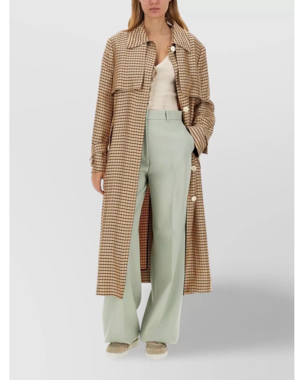 Lanvin Natural Belted Trench Coat