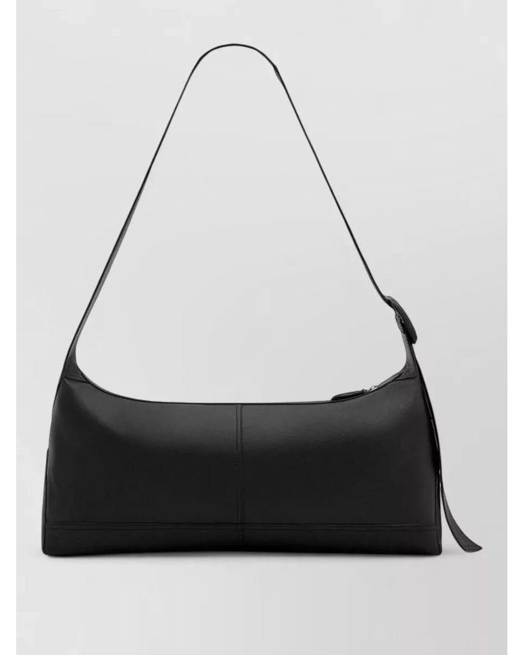 AMI Black Leather Crossbody Bag