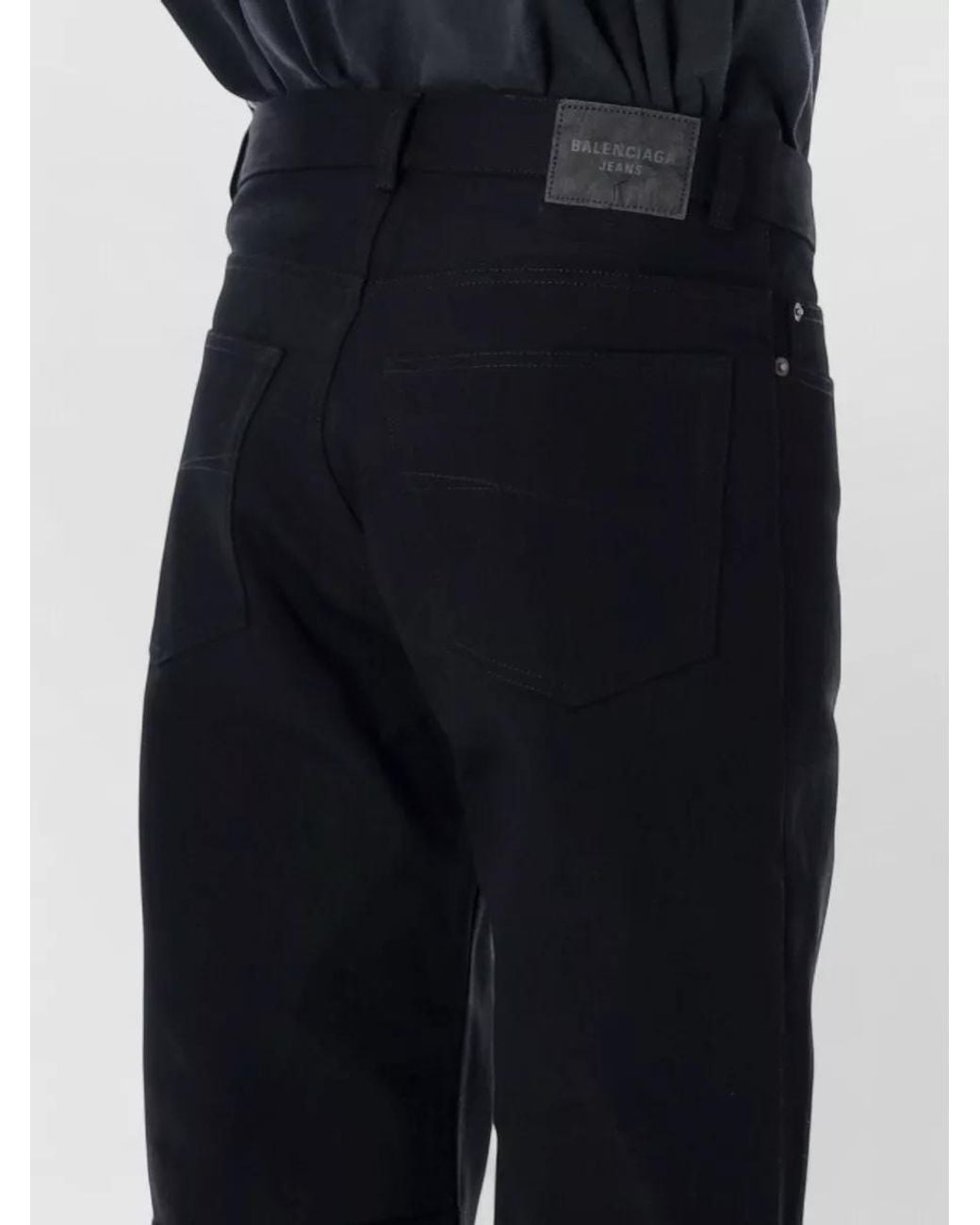 Balenciaga Blue Denim Mid-Rise Curved-Leg Jeans for men