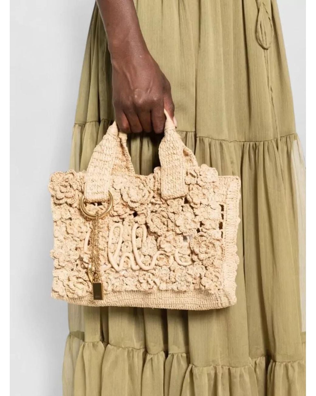 Chloé Natural Raffia Shoulder Bag