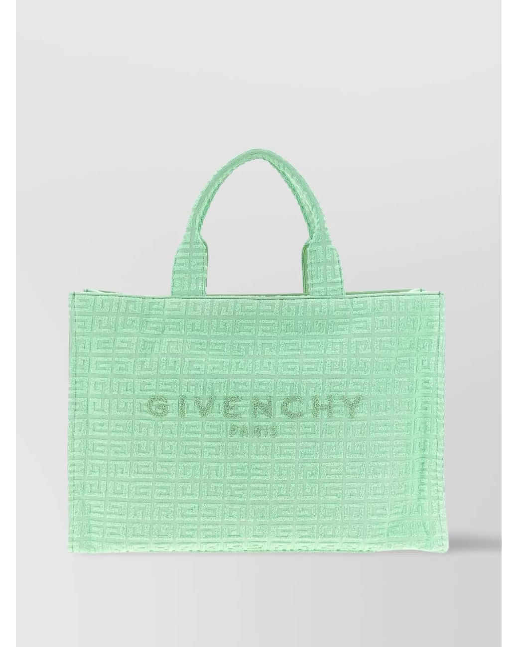 Givenchy Green Medium Cotton Terry Tote Bag