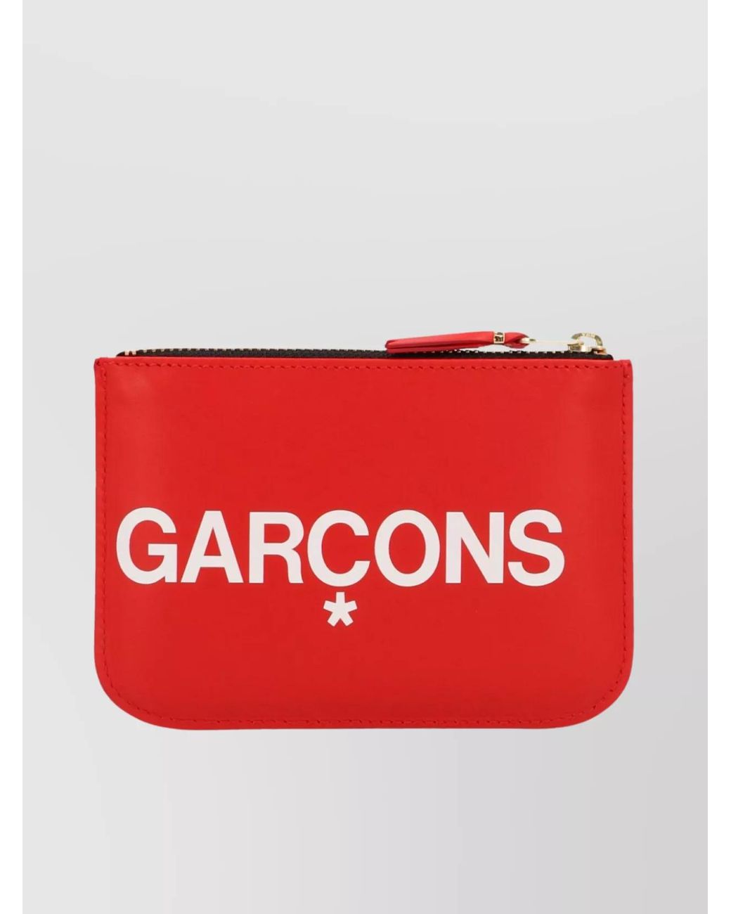 Comme des Garçons Red Leather Zip-Around Purse