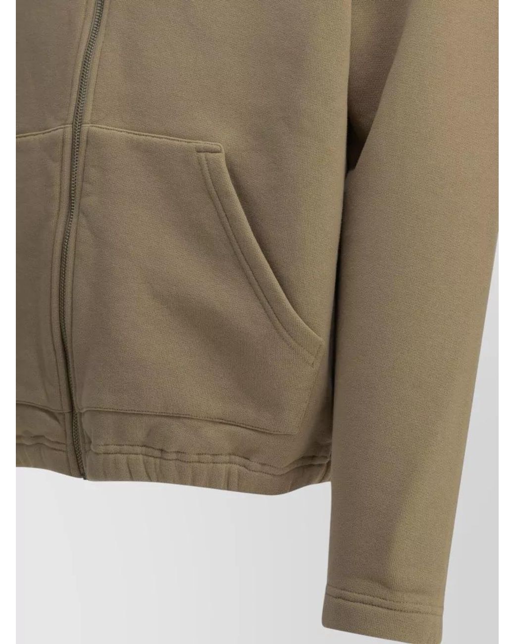 Autry Green Cotton Zip Up Hooded Jacket for men