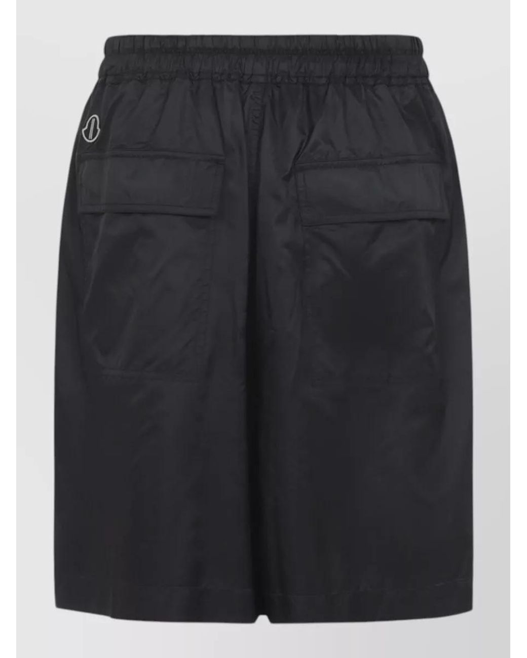 Moncler Black Polyester Knee-Length Kilt Shorts for men