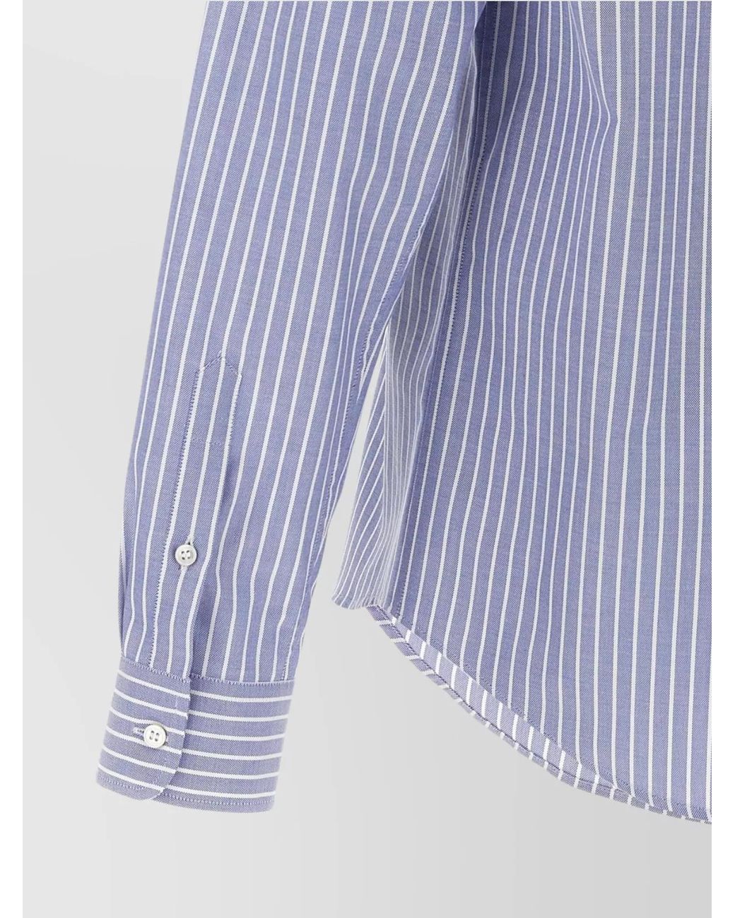 Valentino Garavani Blue Striped Cotton Shirt for men