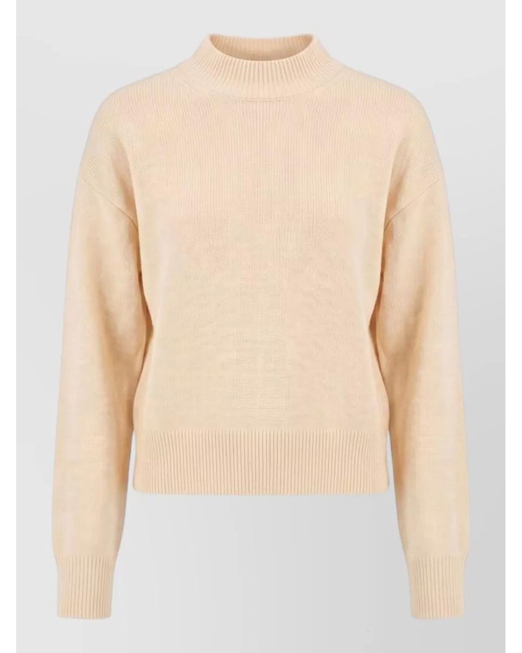 Pinko Natural Cashmere Wool Crewneck Sweatshirt