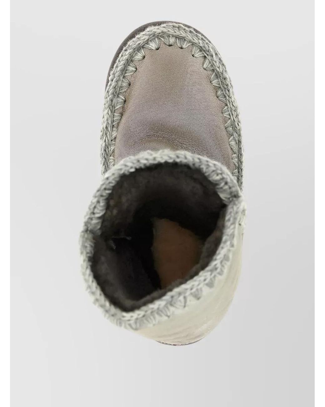 Mou Gray Sheepskin Leather Eskimo 24 Ankle Boots