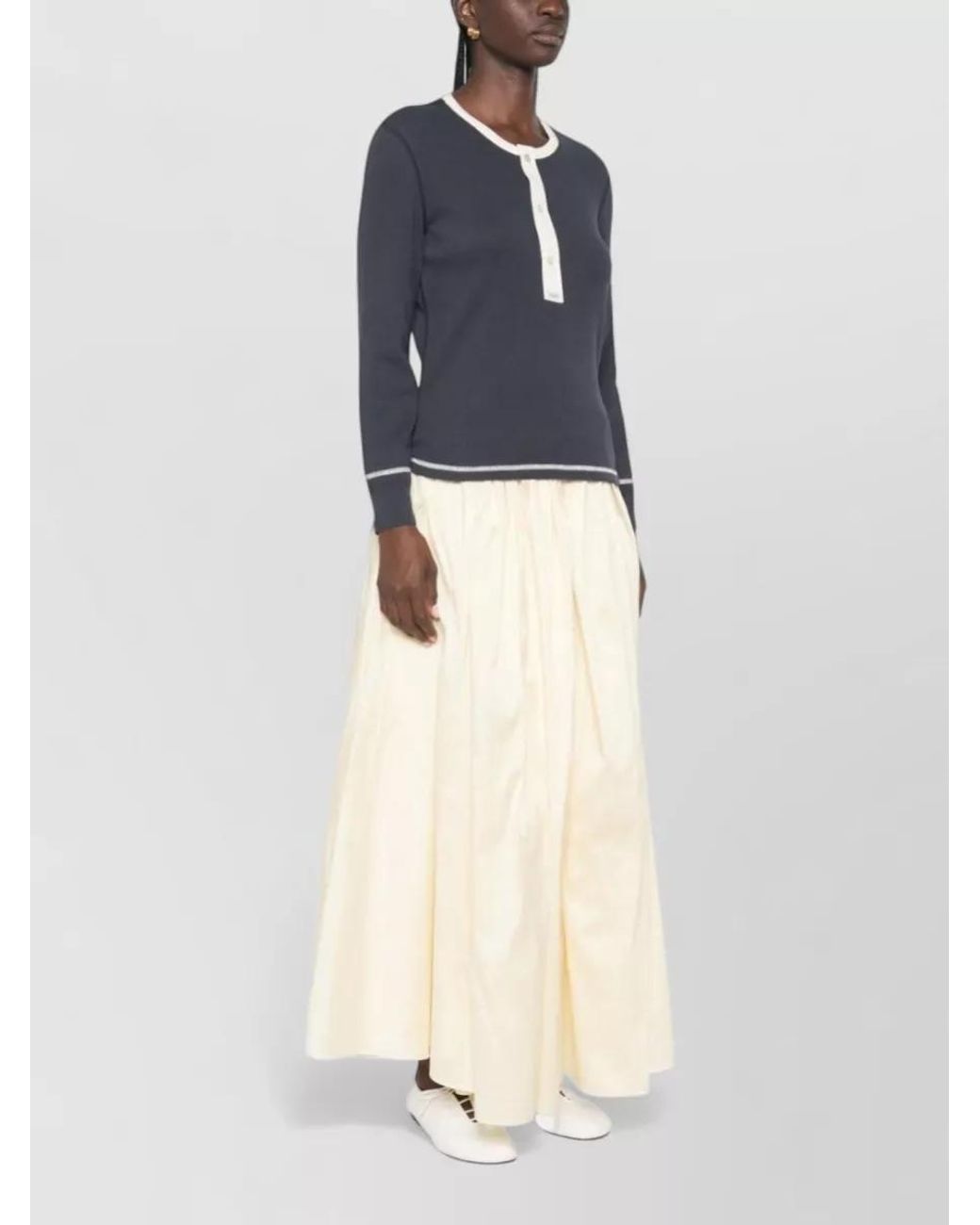 Chloé Blue Cotton Crew-Neck Cardigan