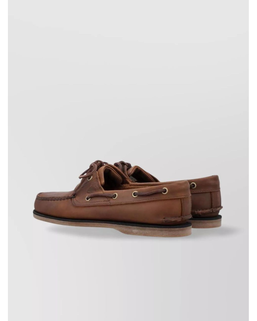 Timberland Brown Boat Shoes Eyelet Detailing for men