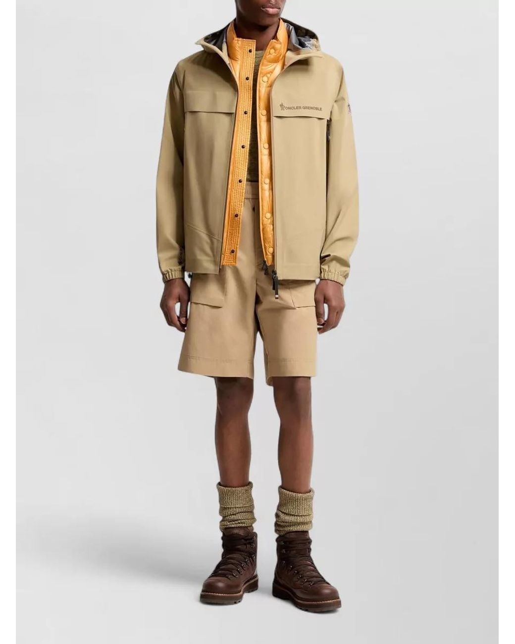 Moncler Natural Technical Cargo Shorts for men