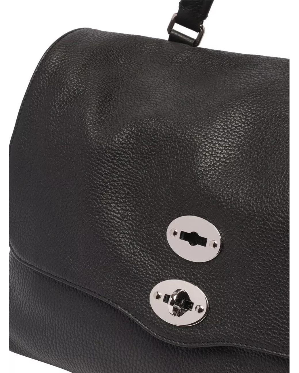 Zanellato Black Leather Medium Tote Bag