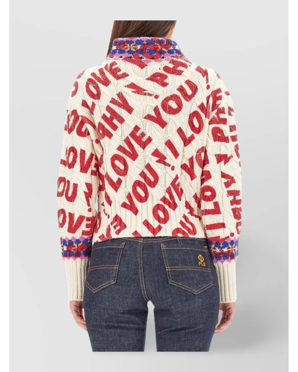 Philosophy Blue Wool High Neck Jumper
