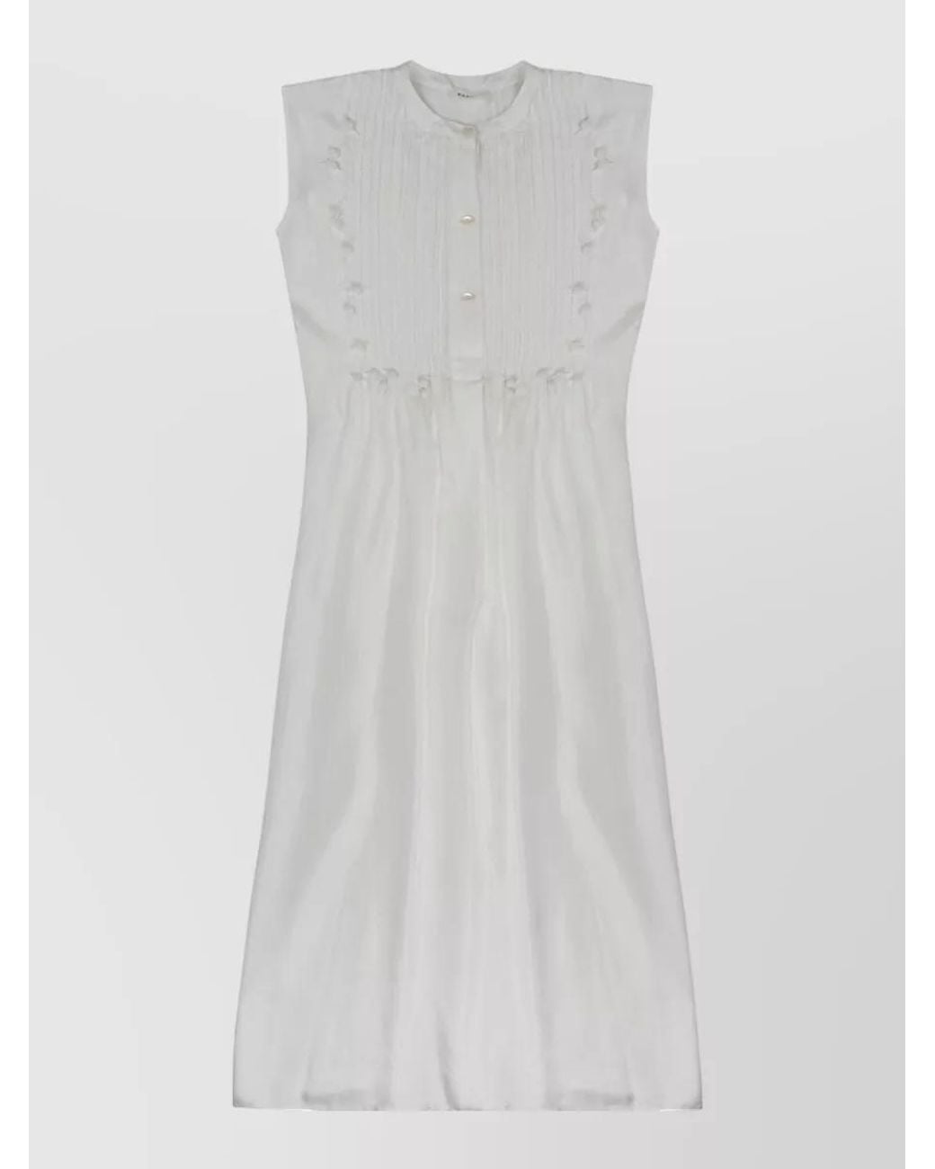 P.A.R.O.S.H. White Silk Midi Dress