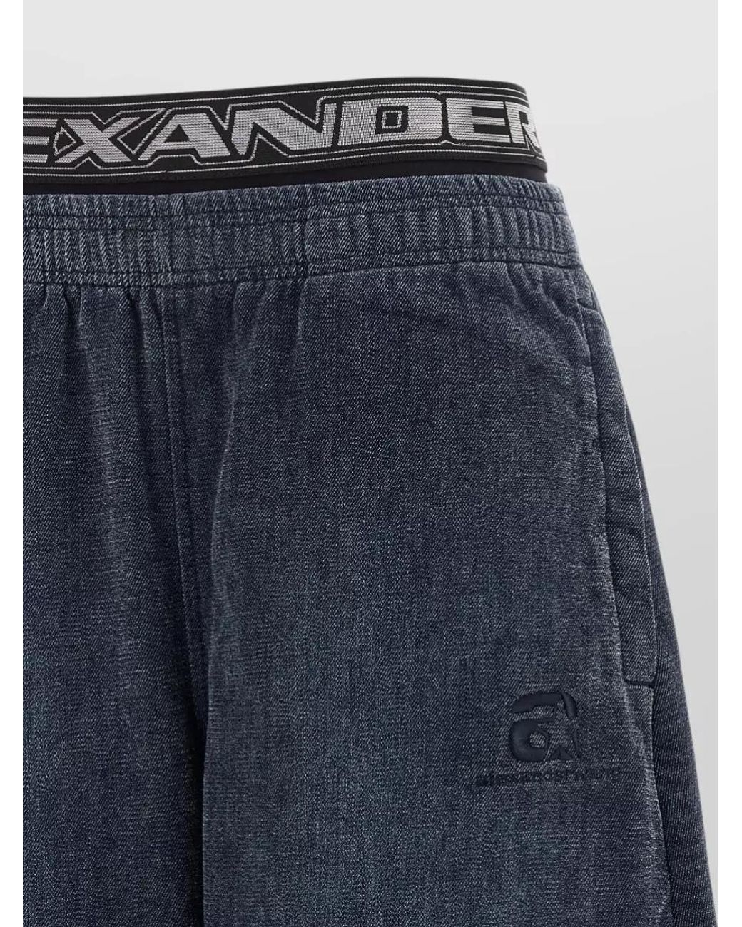Alexander Wang Blue Denim Barrel-Leg Pants