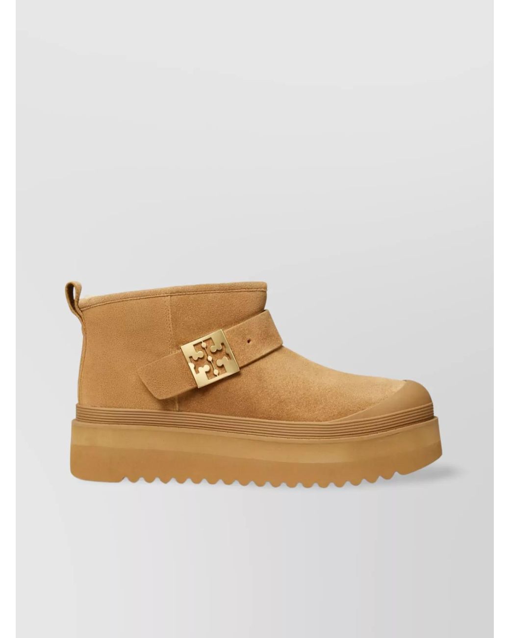 Tory Burch Multicolor Leather Shearling Platform Ankle Boots
