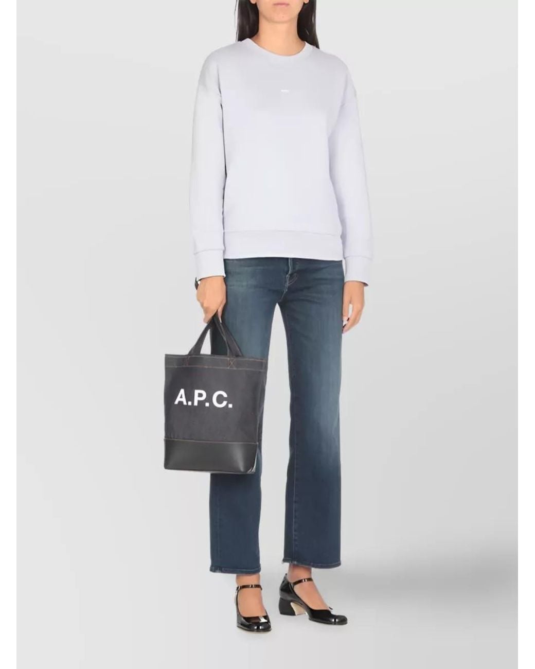 A.P.C. Blue Axel Small Cotton Tote Bag