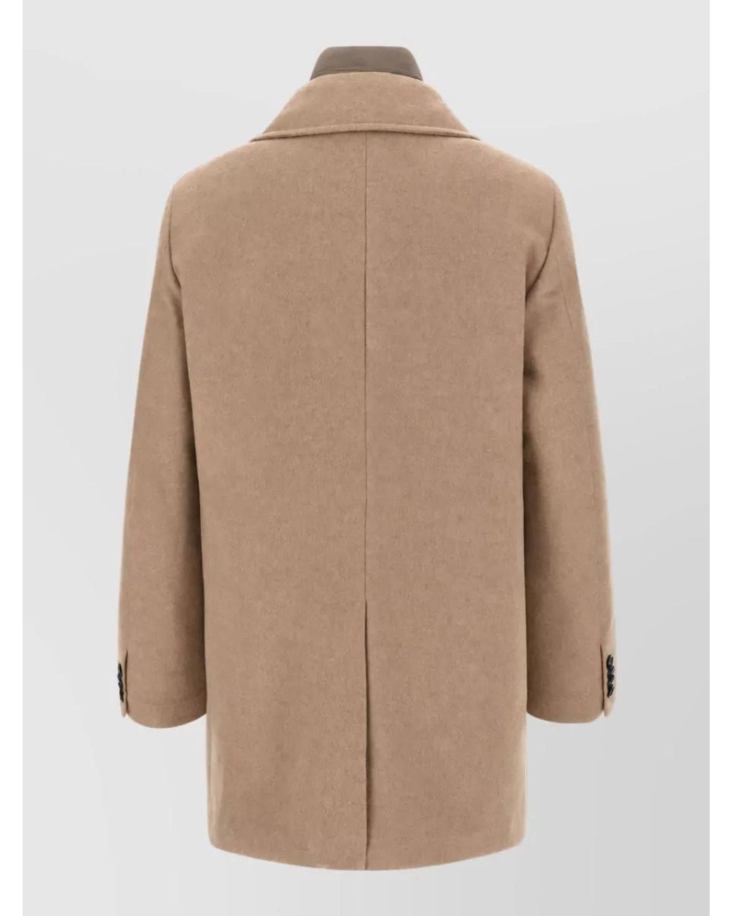 Moorer Natural Wool Cashmere Single-Breasted Coat for men