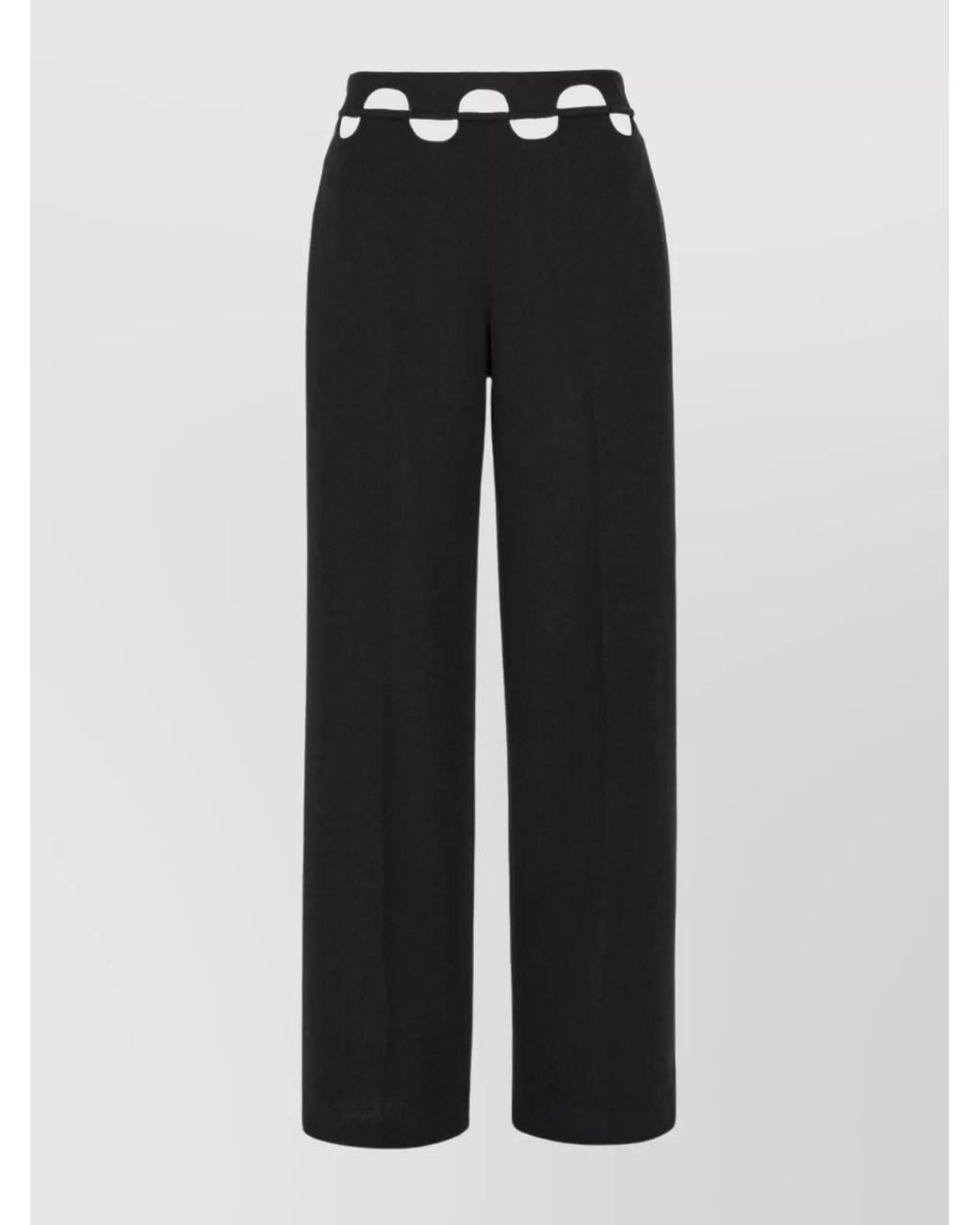 Dion Lee Black Cutout High-Rise Wide-Leg Trousers