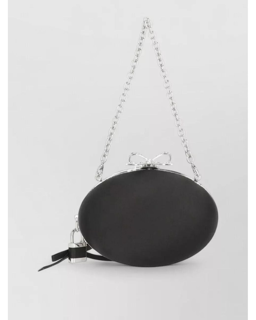 Self-Portrait Black The Bow Clutch Bag