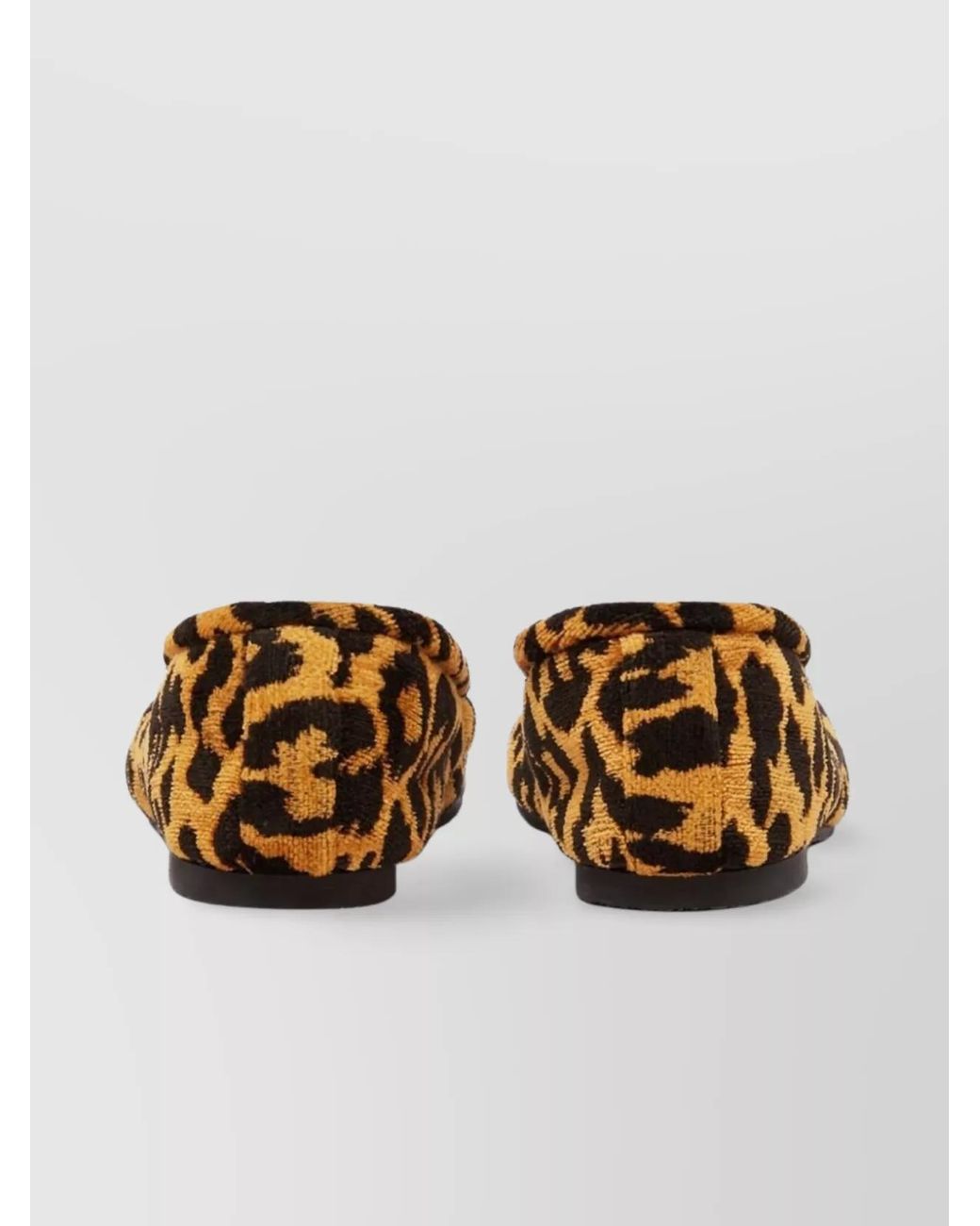 Stella McCartney White Leopard-Print Ballet Flats
