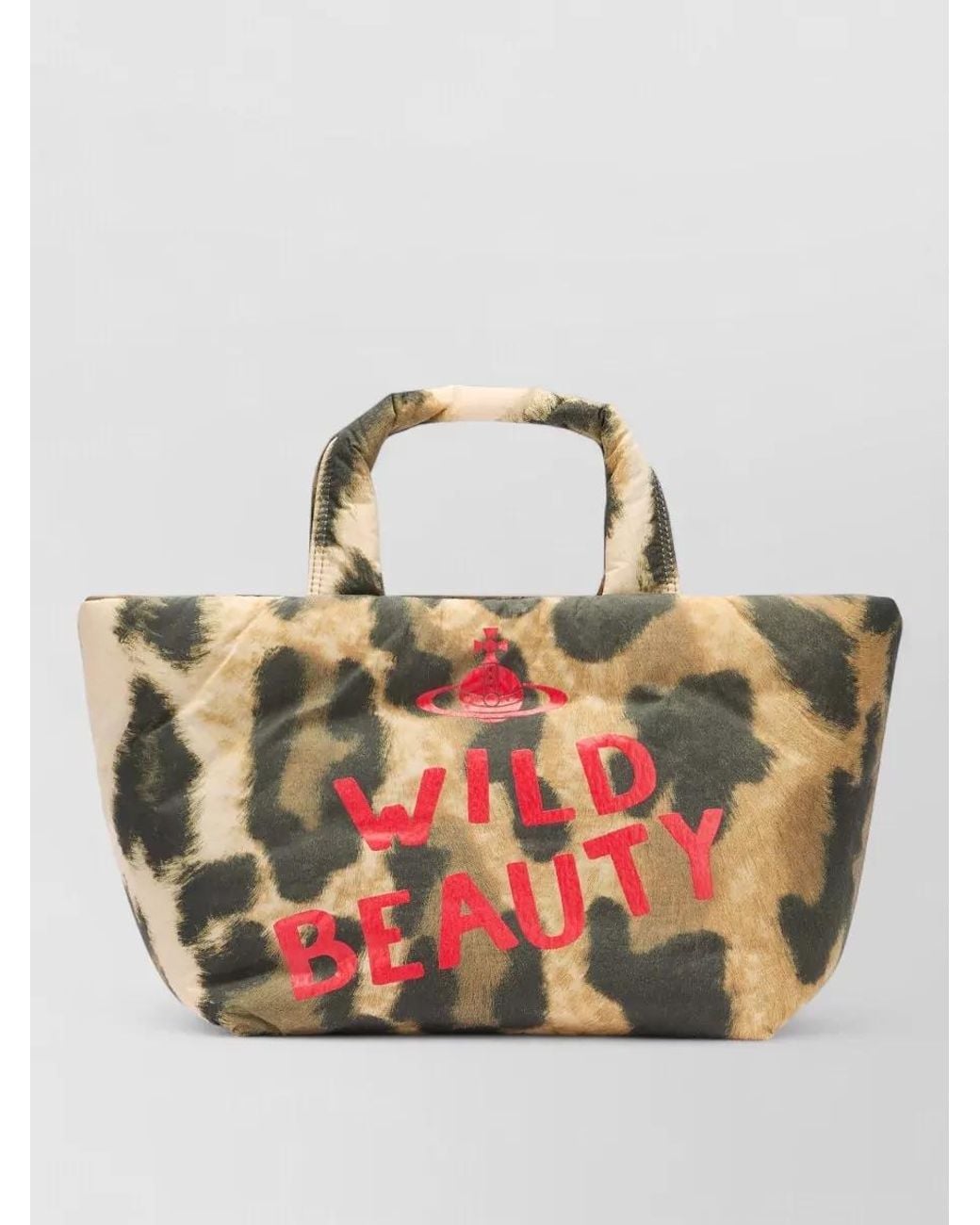 Vivienne Westwood Multicolor Medium Nylon Leopard-Print Tote Bag