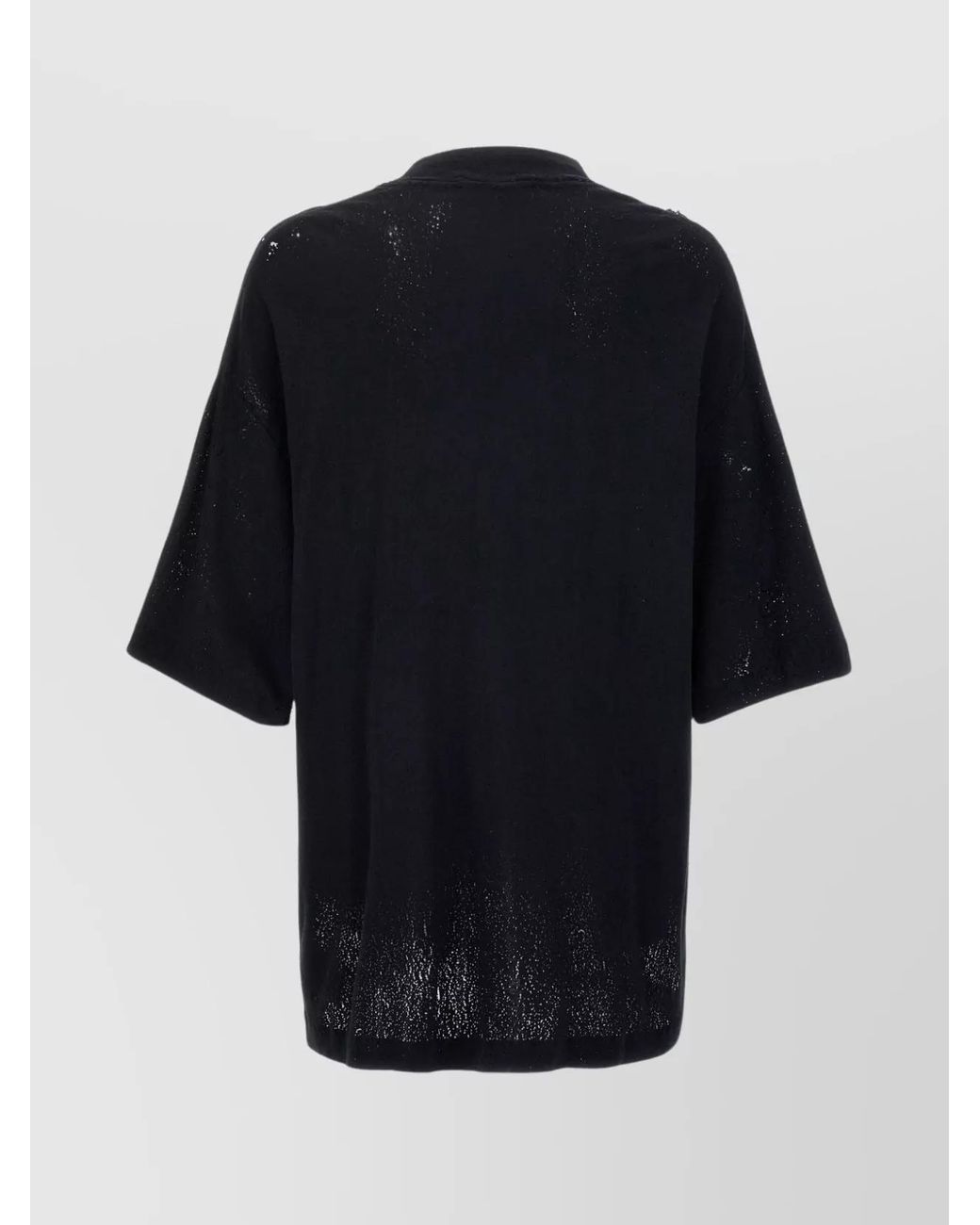 1017 ALYX 9SM Black Distressed Oversized Cotton T-Shirt for men