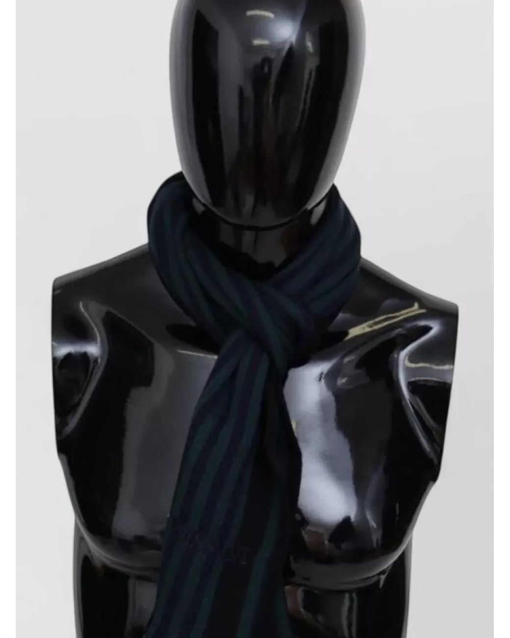 Missoni Blue Wool Striped Scarf for men