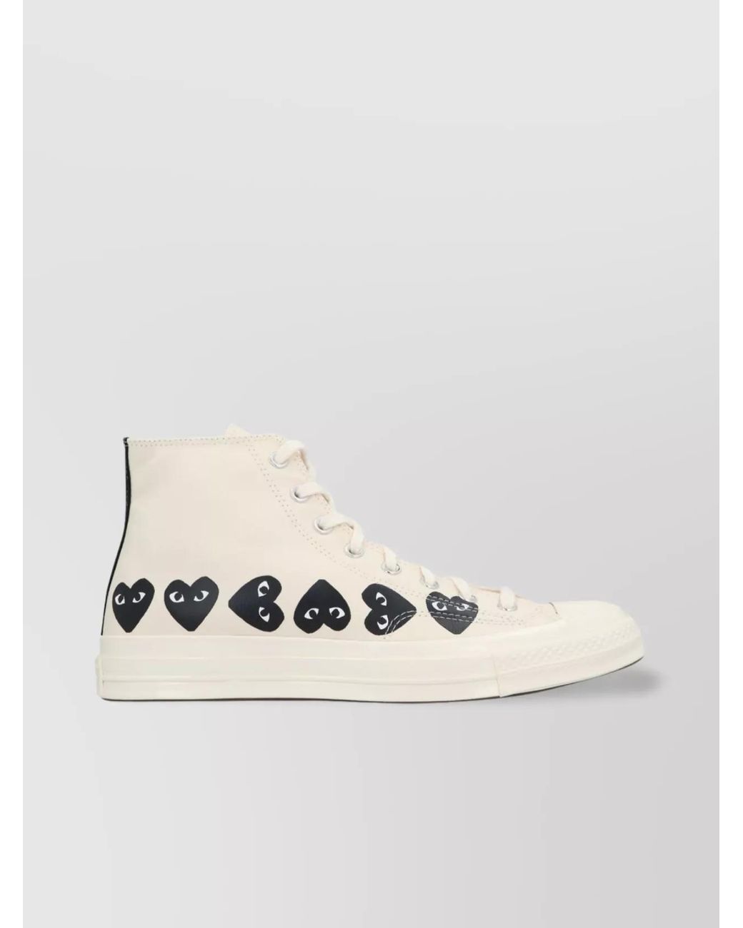 COMME DES GARÇONS PLAY Natural Canvas High-Top Sneakers for men