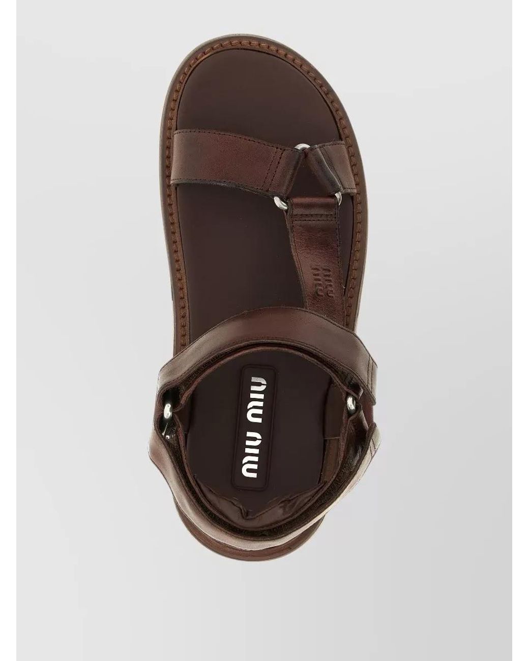 Miu Miu Brown Leather Sandals