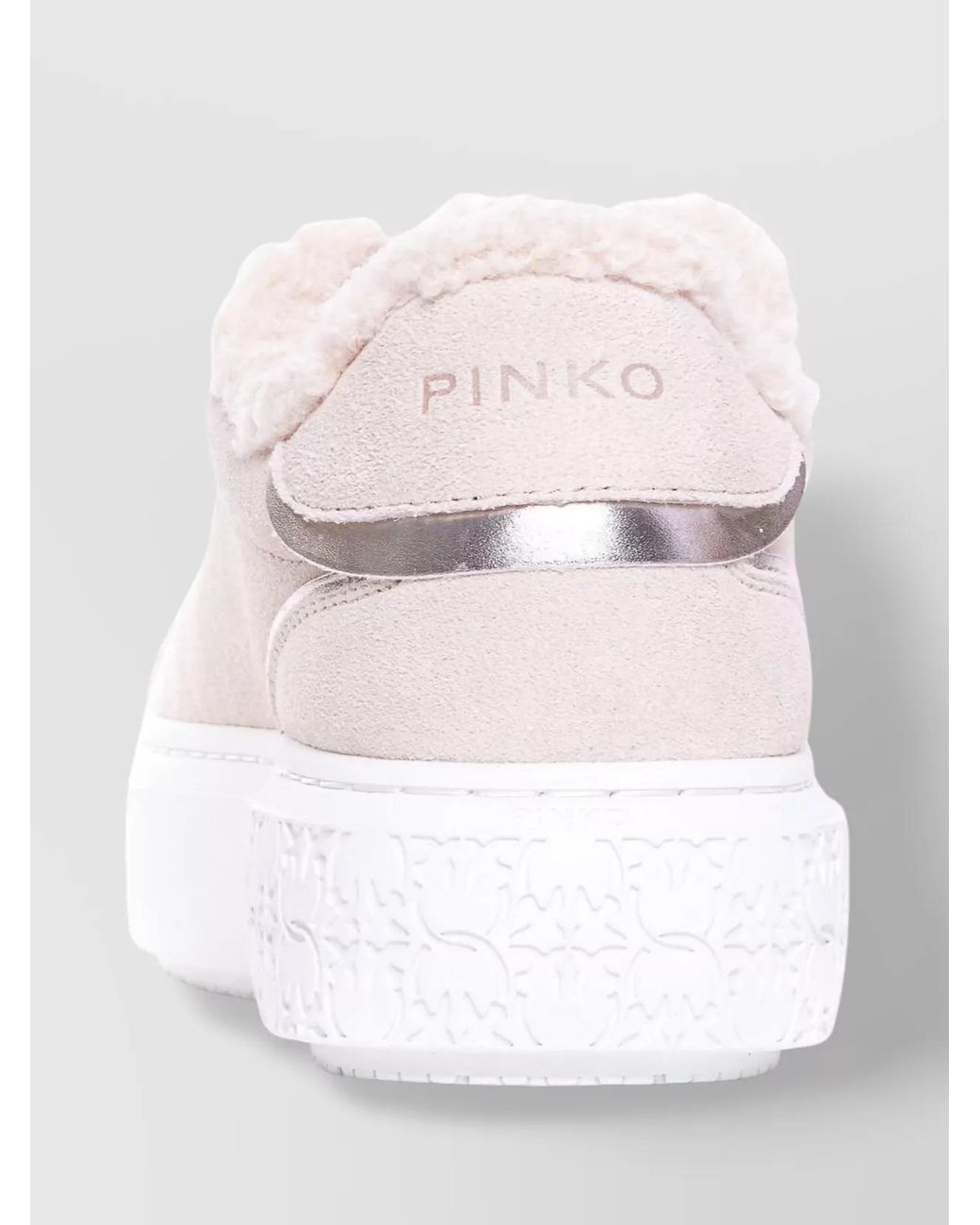 Pinko White Low Top Sneakers Metallic Detail