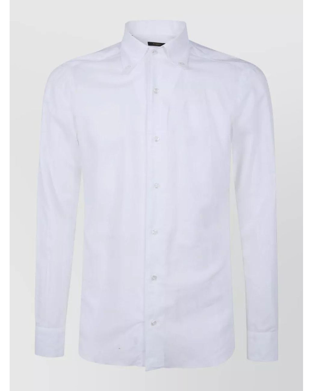 Barba Napoli White Cotton And Linen Shirt for men