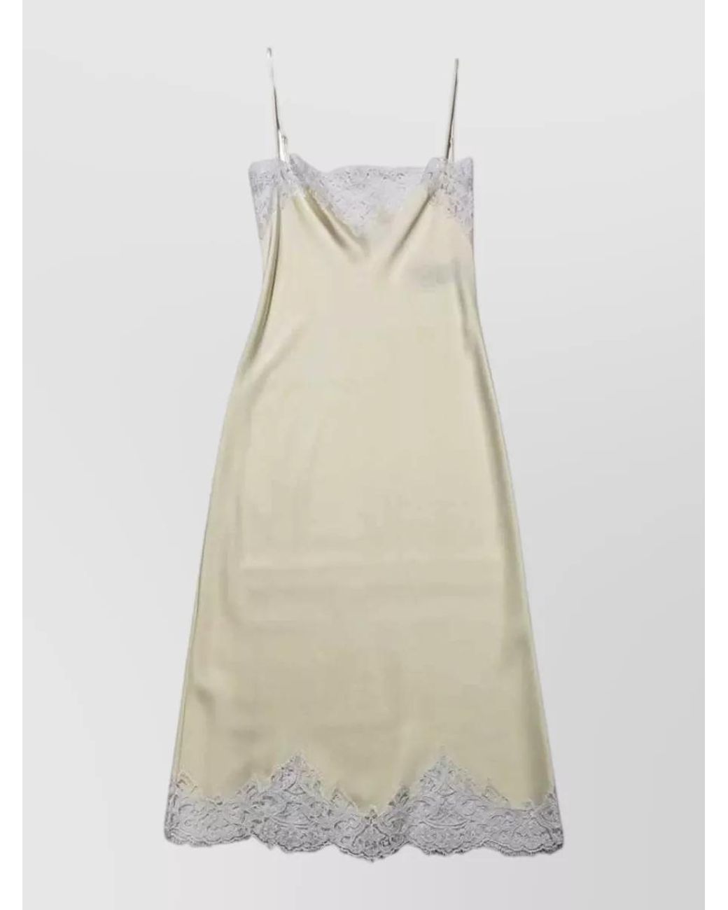 Stella McCartney Natural Lace-Trim Slip Dress
