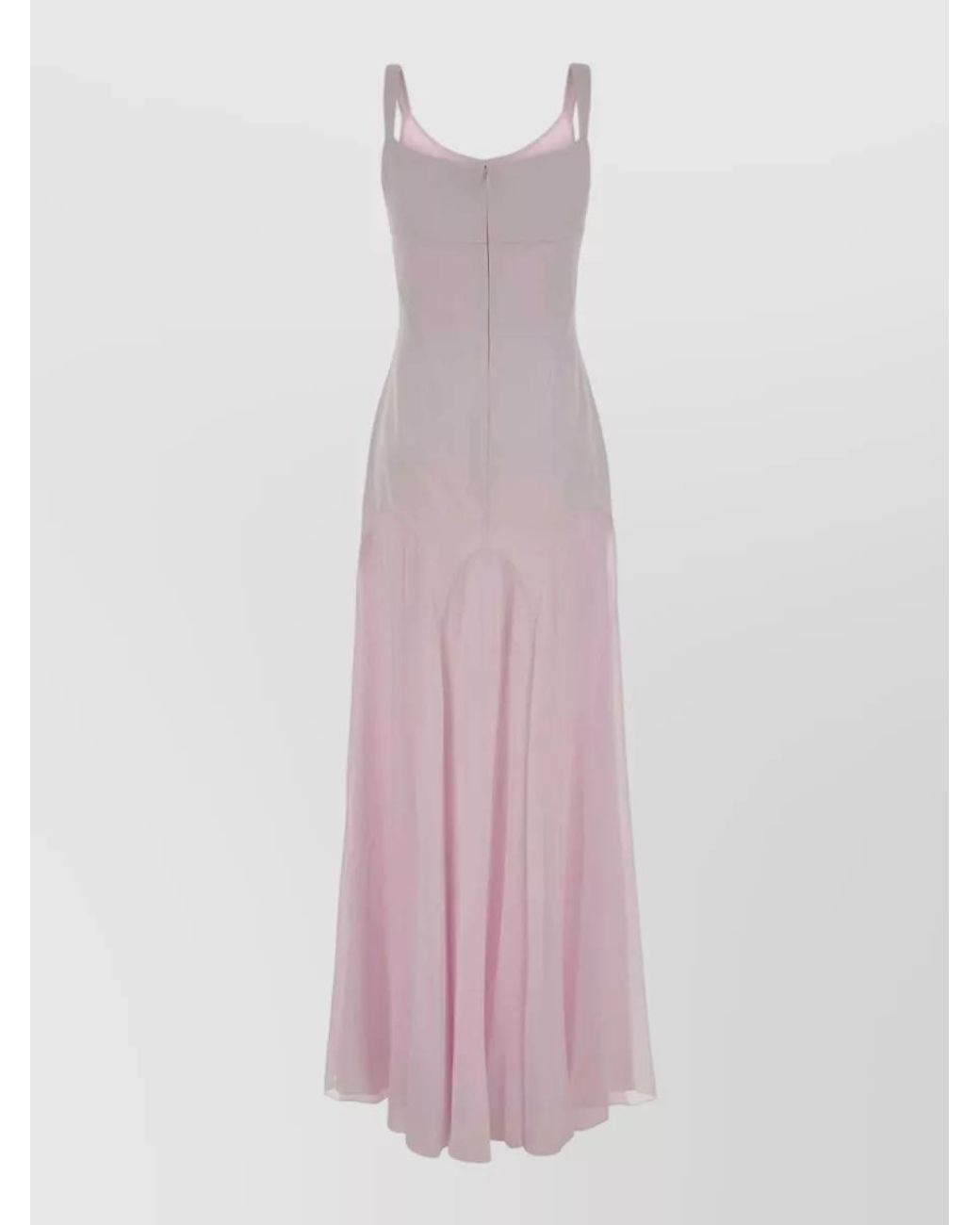 McQueen Pink Lilac Satin Long Dress