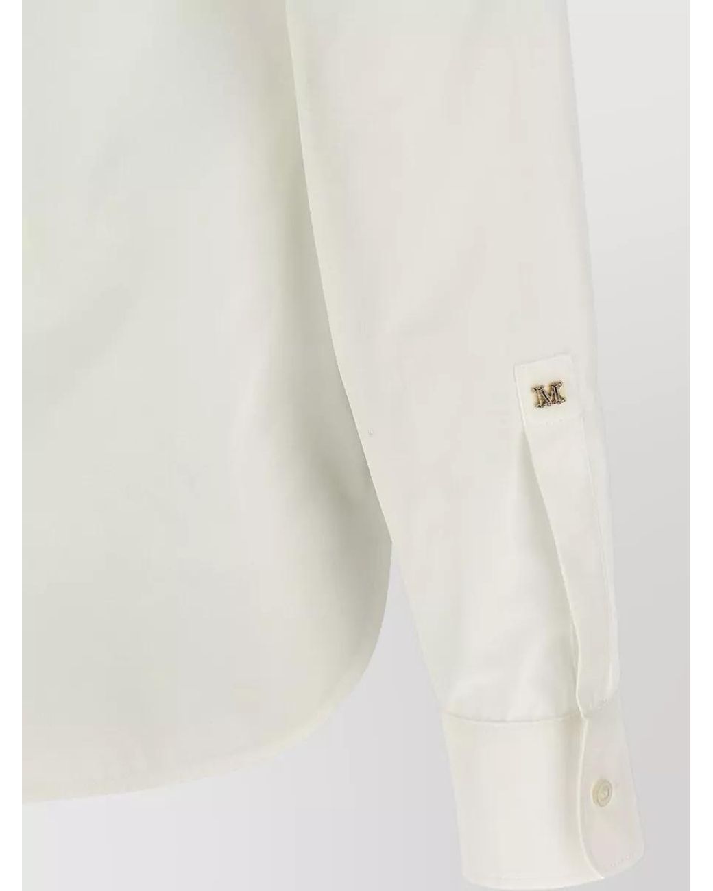 Max Mara White Cotton Long-Sleeve Shirt