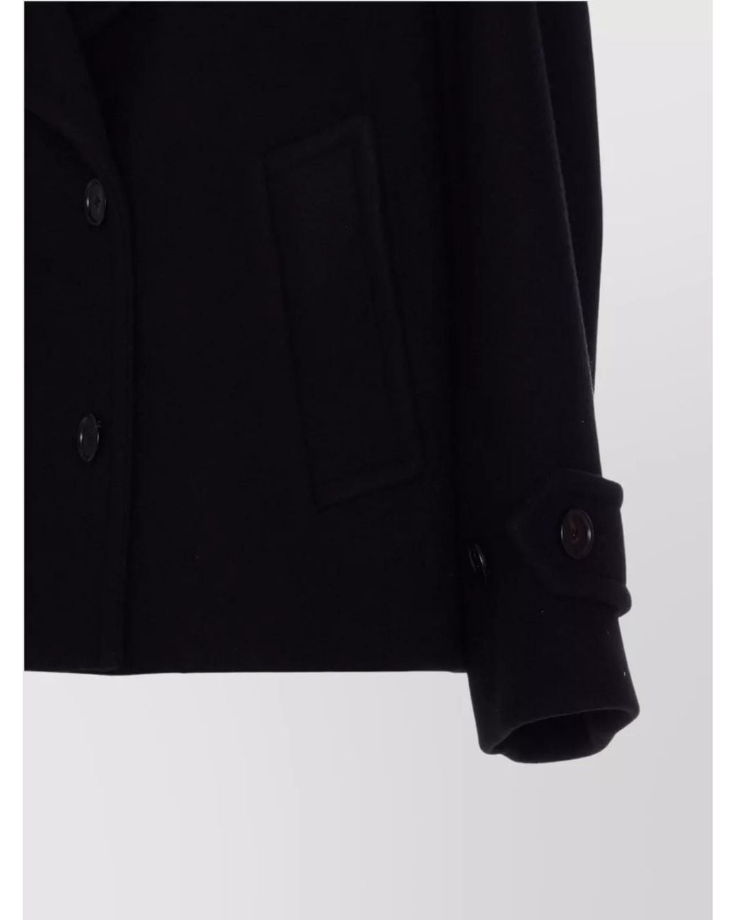 Chloé Blue Double-Breasted Notched Lapels Jacket Pockets