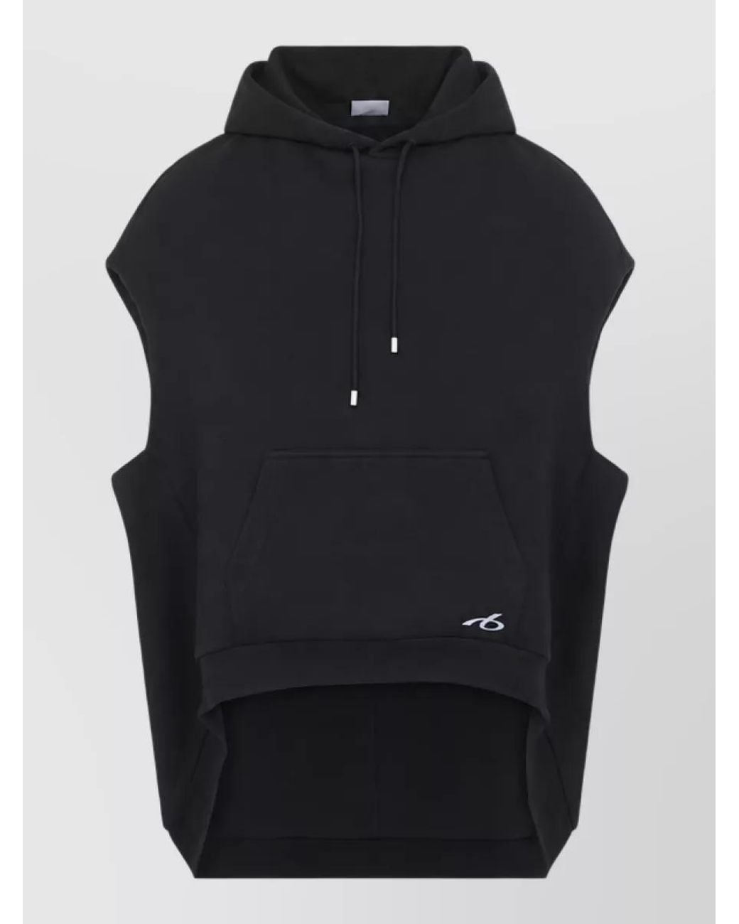 Balenciaga Blue Cotton Sleeveless Regular-Fit Hoodie for men