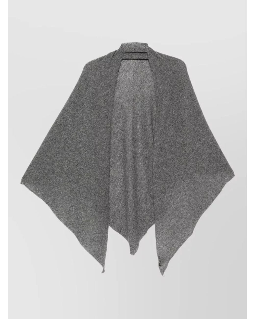 Faliero Sarti Gray Cashmere Scialle Adeli Coat