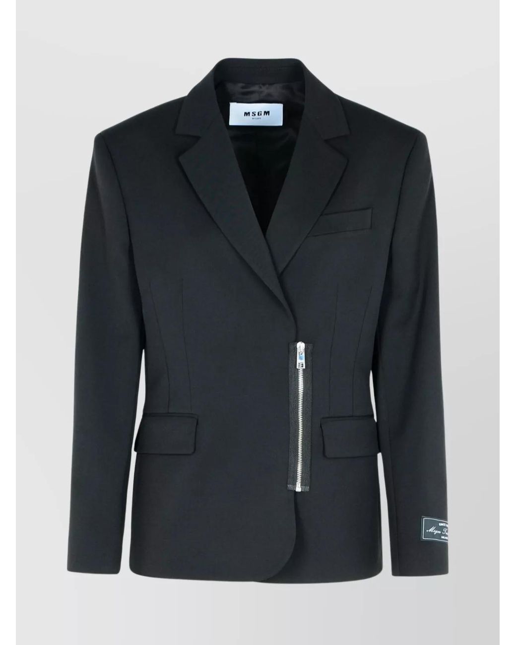MSGM Blue Virgin Wool Blend Blazer