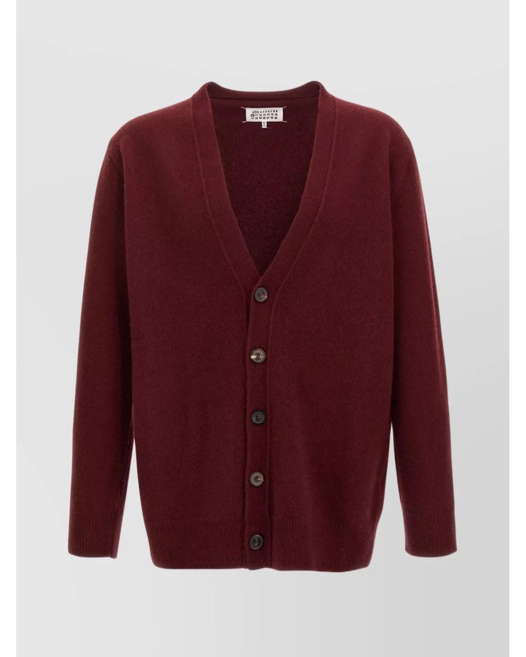 Maison Margiela Red Wool Cardigan for men