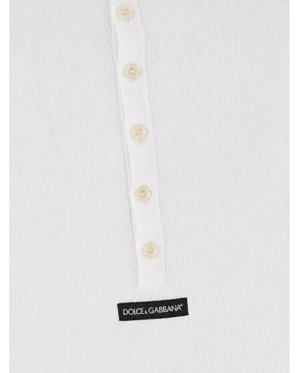 Dolce & Gabbana White Cotton T-Shirt for men