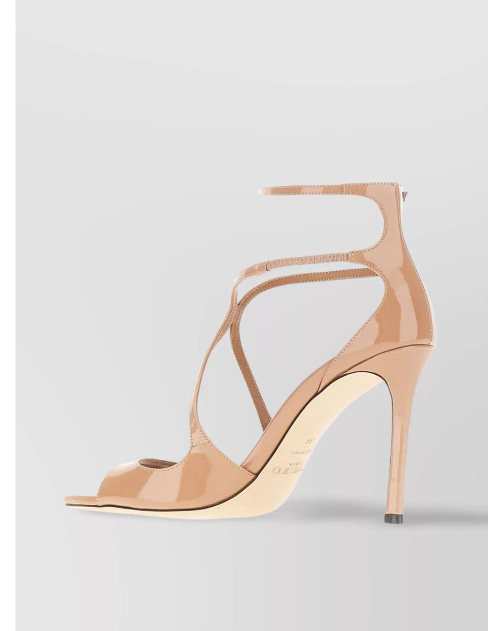 Jimmy Choo White Leather Stiletto-Heel Sandals