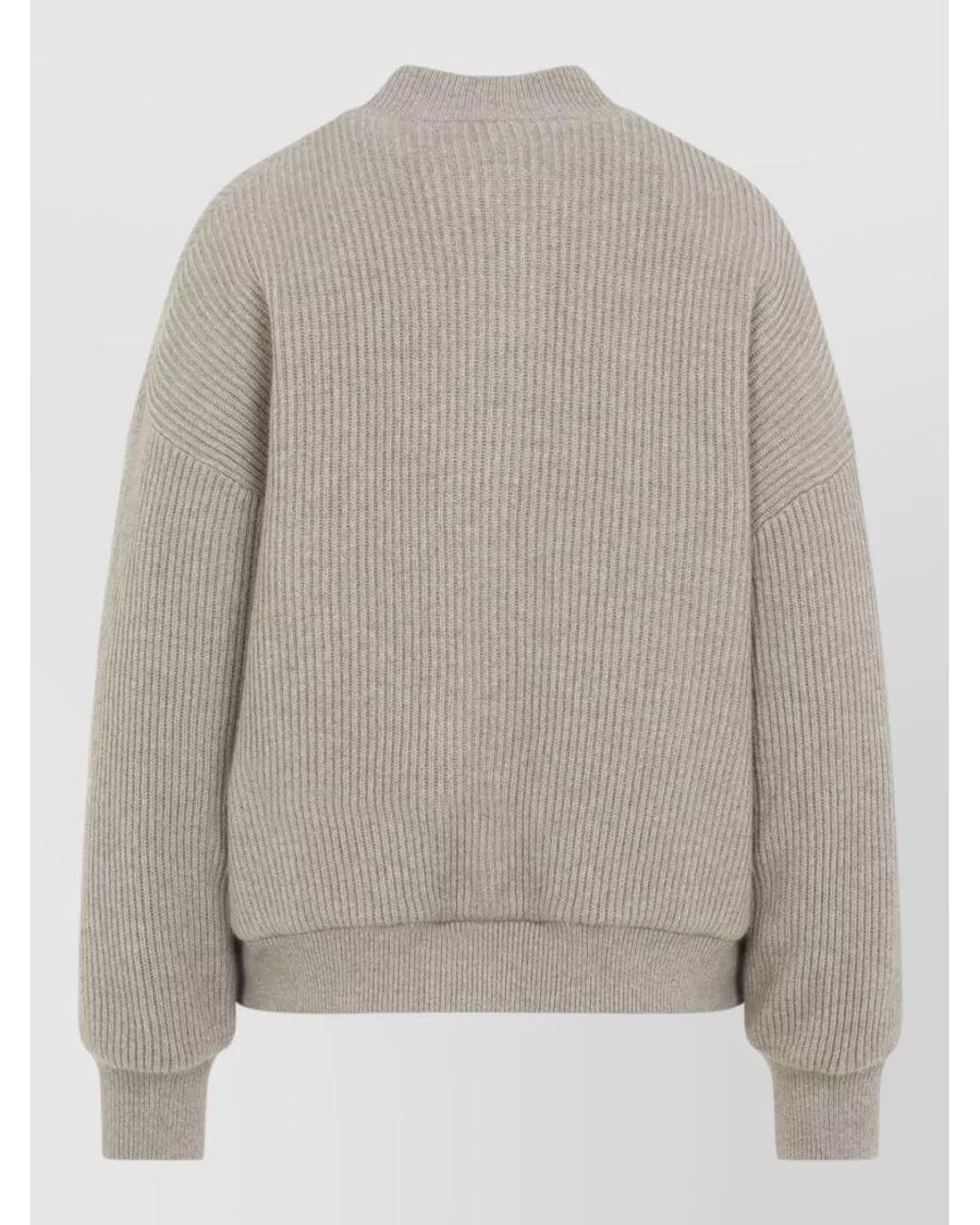 Brunello Cucinelli Gray Cashmere Bomber Jacket