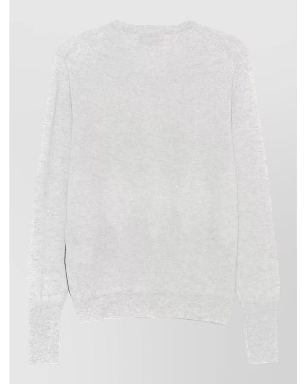 Ballantyne Gray Cashmere V-Neck Jumper for men