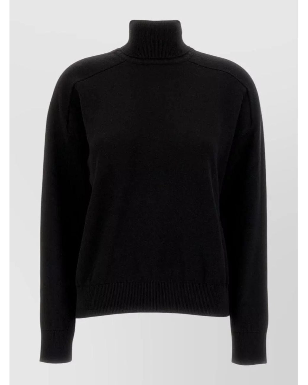 ARMARIUM Black Cashmere Ribbed Turtleneck Jumper